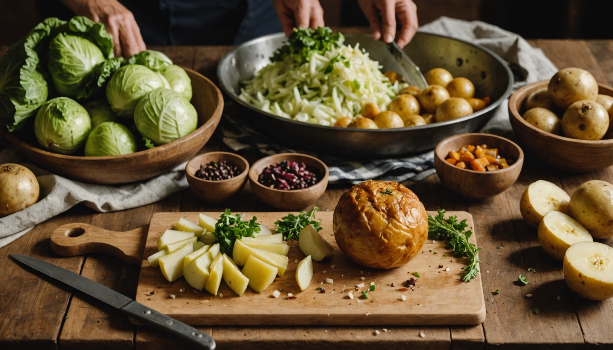 chou et pomme de terre